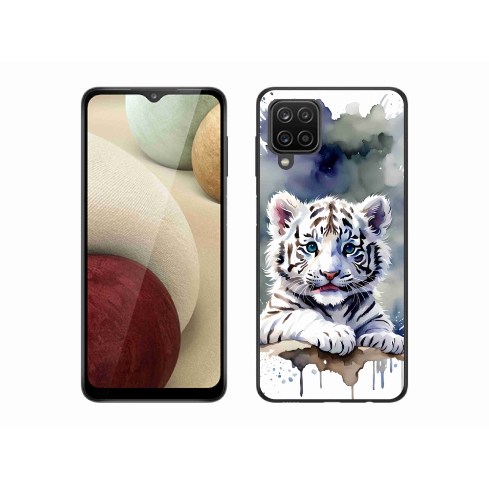 Gelový kryt mmCase na Samsung Galaxy M12 - mládě bílého tygra