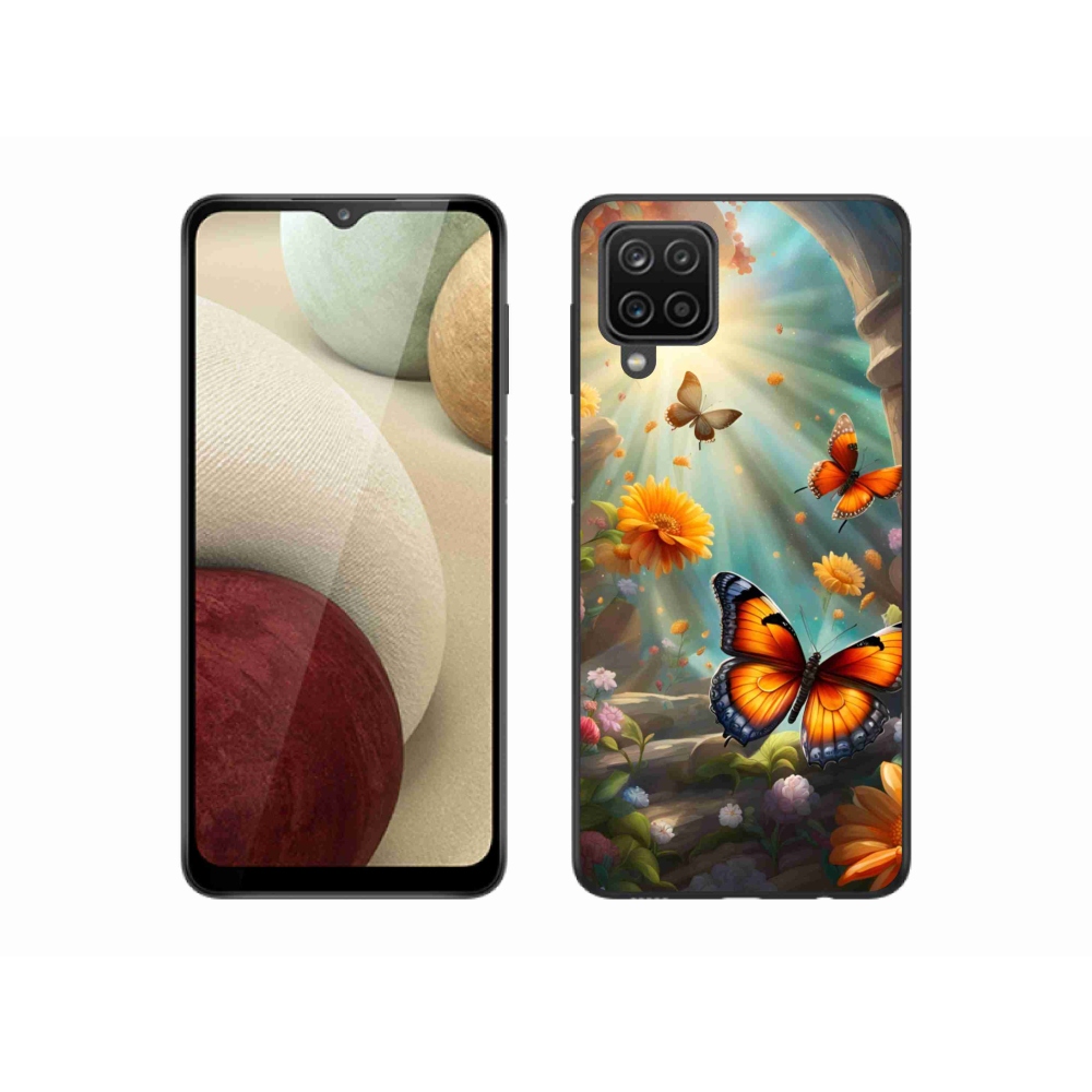 Gelový kryt mmCase na Samsung Galaxy M12 - motýlí zahrada 2