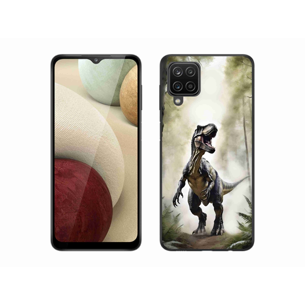 Gelový kryt mmCase na Samsung Galaxy M12 - naštvaný T-Rex