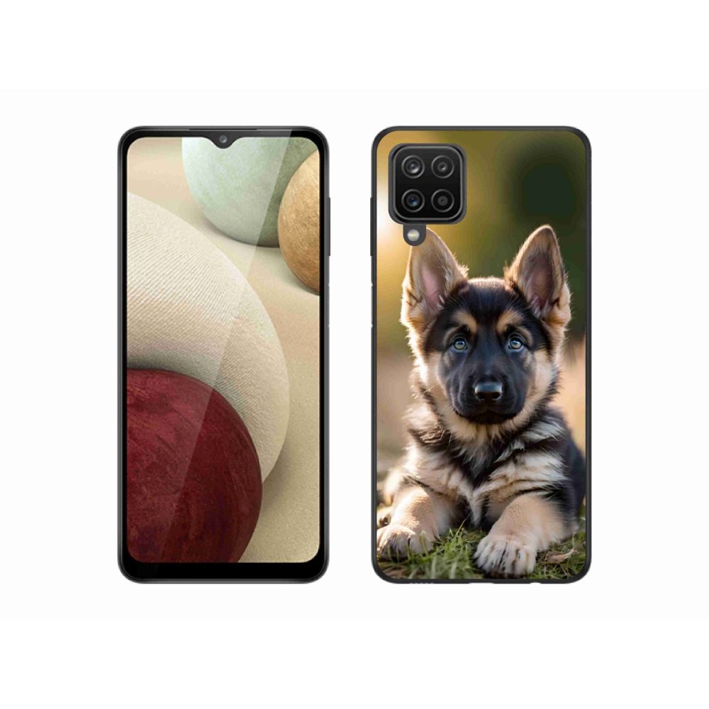 Gelový kryt mmCase na Samsung Galaxy M12 - německý ovčák v přírodě
