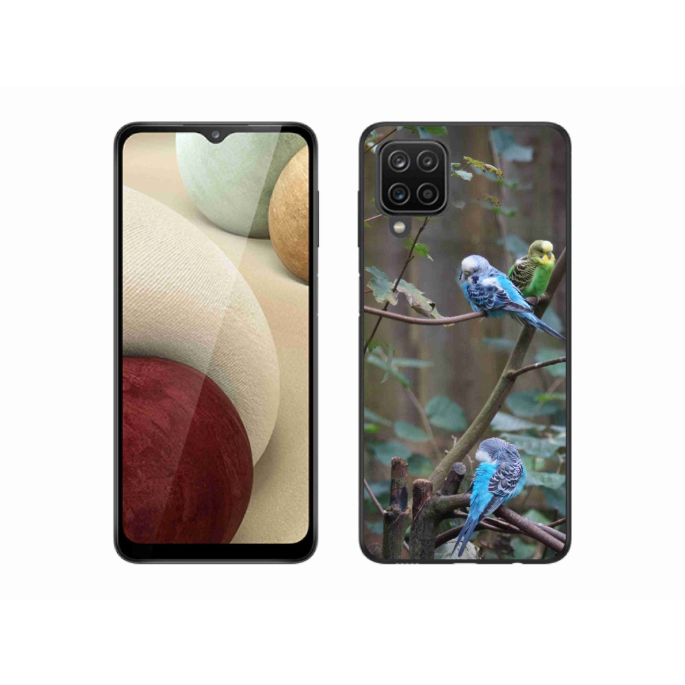 Gelový kryt mmCase na Samsung Galaxy M12 - papoušci na větvi