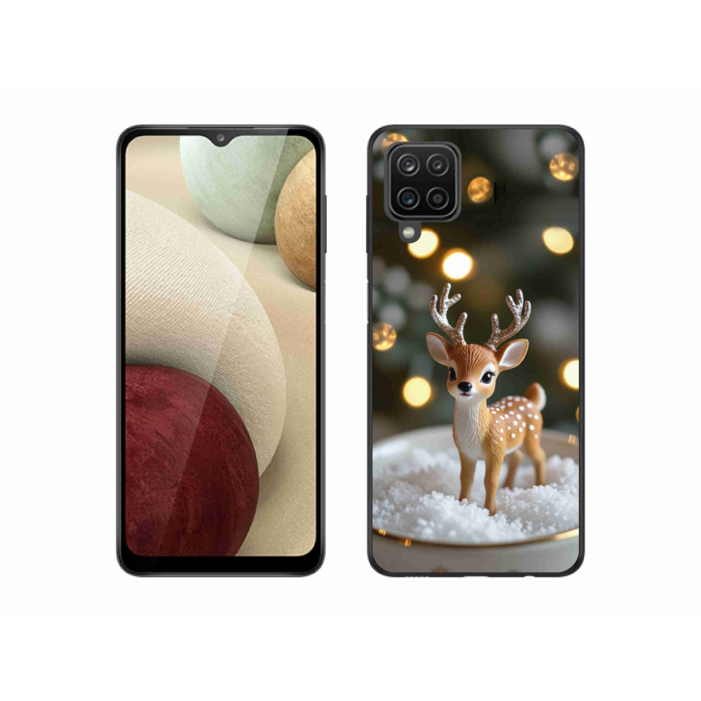 Gelový kryt mmCase na Samsung Galaxy M12 - roztomilý vánoční jelen
