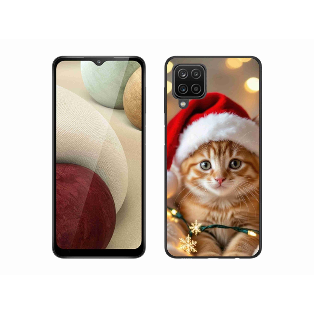 Gelový kryt mmCase na Samsung Galaxy M12 - vánoční kotě