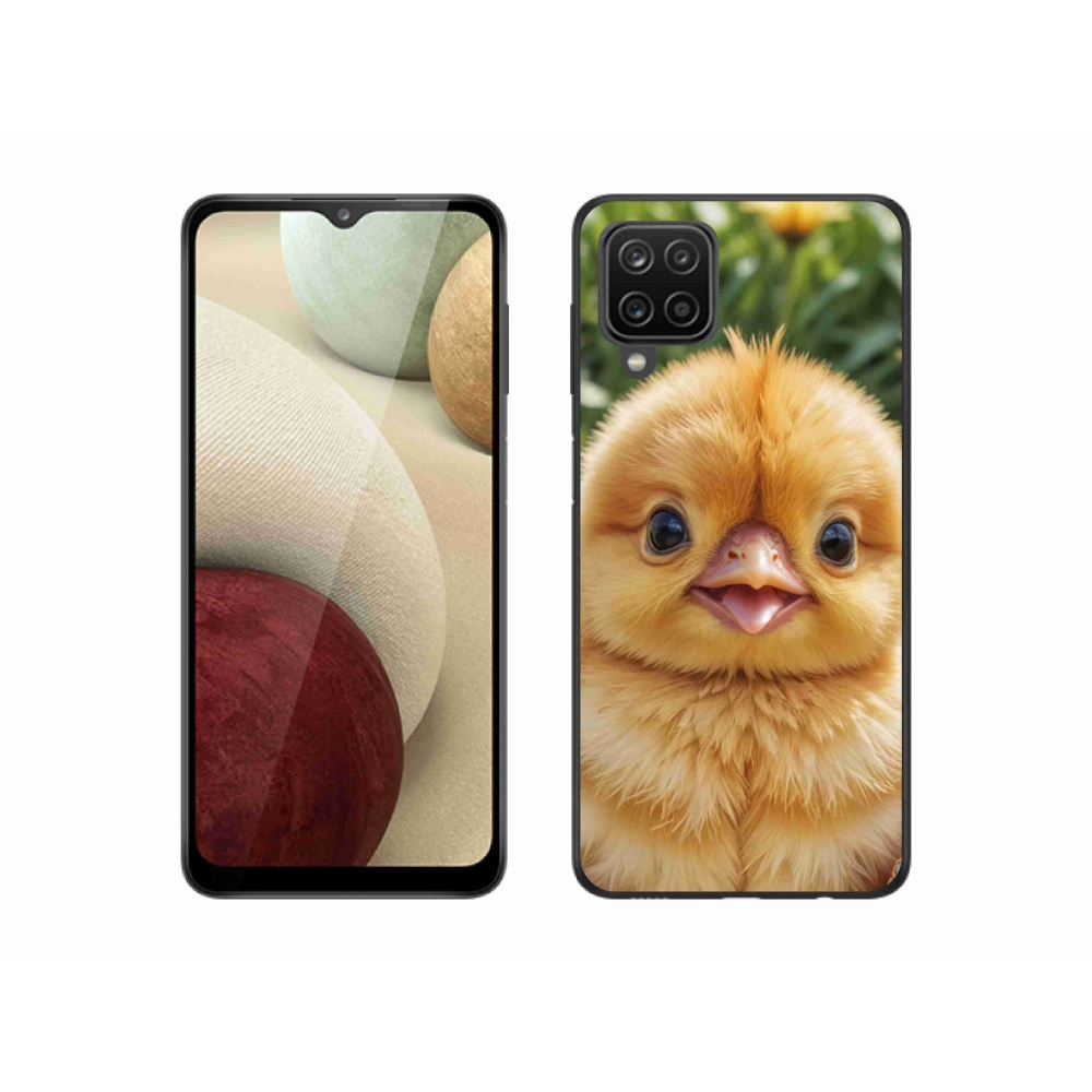 Gelový kryt mmCase na Samsung Galaxy M12 - veselé kuřátko