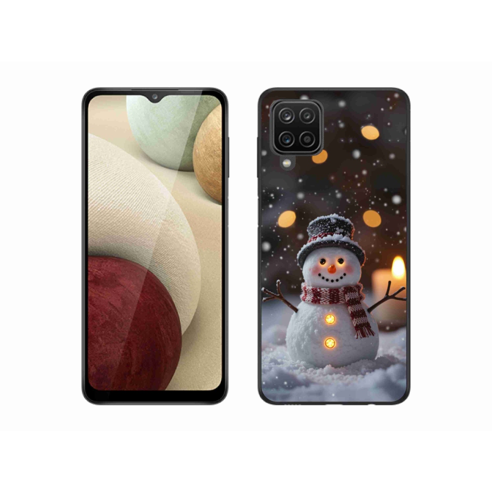 Gelový kryt mmCase na Samsung Galaxy M12 - veselý sněhulák