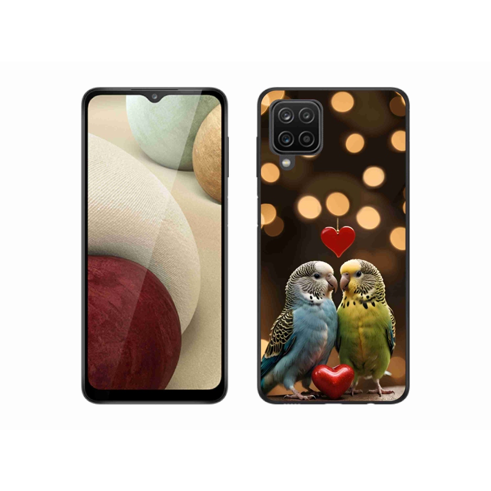 Gelový kryt mmCase na Samsung Galaxy M12 - zamilovaní papoušci
