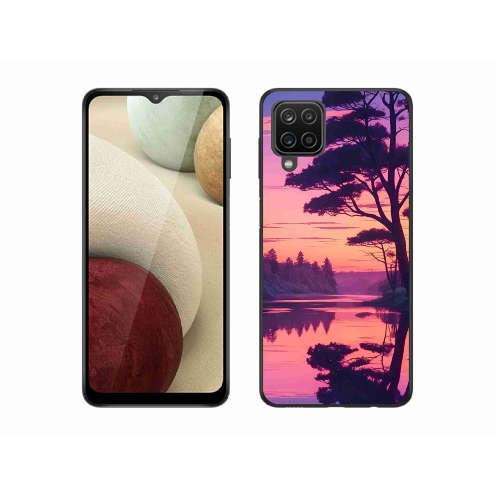 Gelový kryt mmCase na Samsung Galaxy M12 - západ slunce nad jezerem