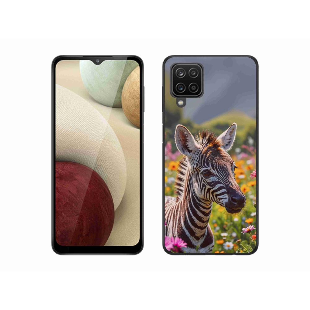Gelový kryt mmCase na Samsung Galaxy M12 - zebra na louce
