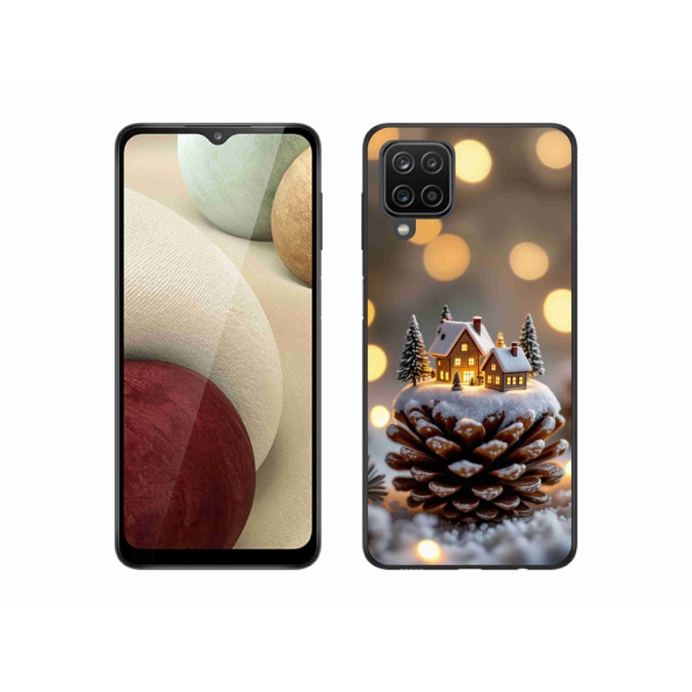 Gelový kryt mmCase na Samsung Galaxy M12 - zimní vesnička