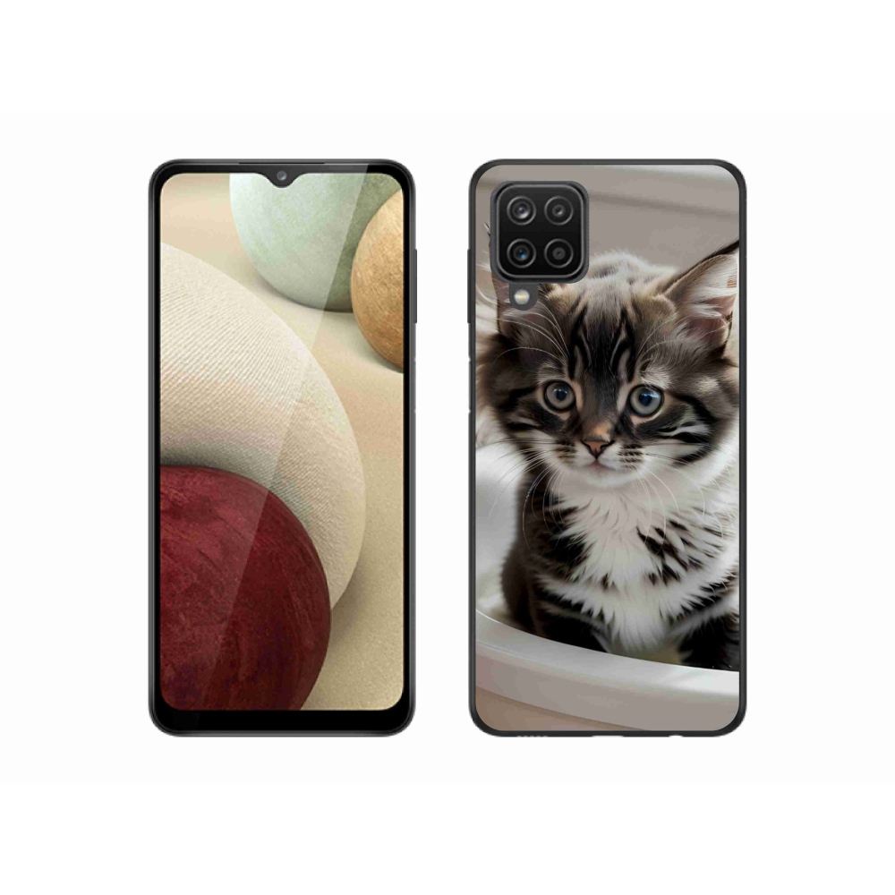 Gelový kryt mmCase na Samsung Galaxy M12 - zvědavé kotě
