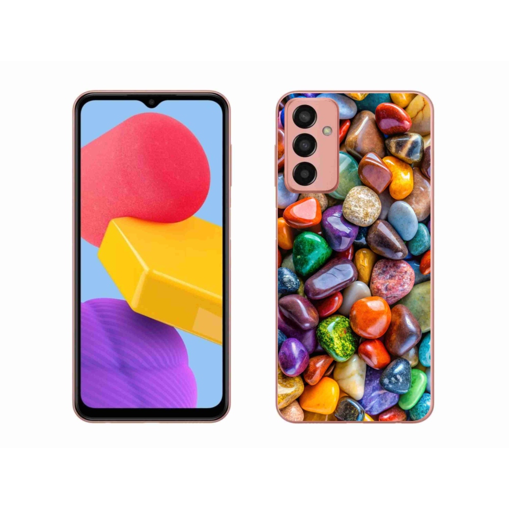 Gelový kryt mmCase na Samsung Galaxy M13 - barevné kamínky
