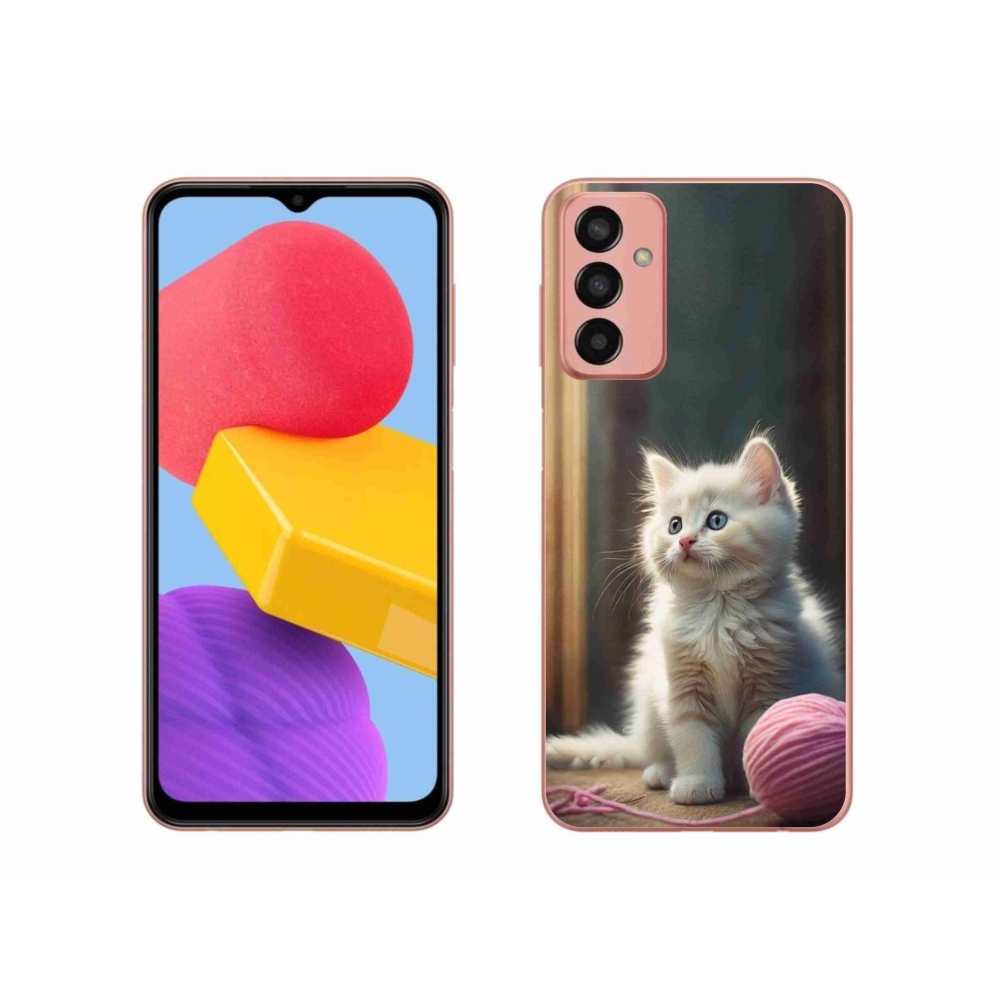 Gelový kryt mmCase na Samsung Galaxy M13 - bílé kotě 2