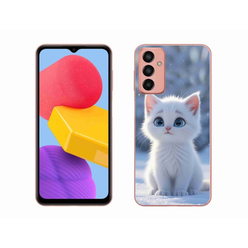 Gelový kryt mmCase na Samsung Galaxy M13 - bílé kotě 3