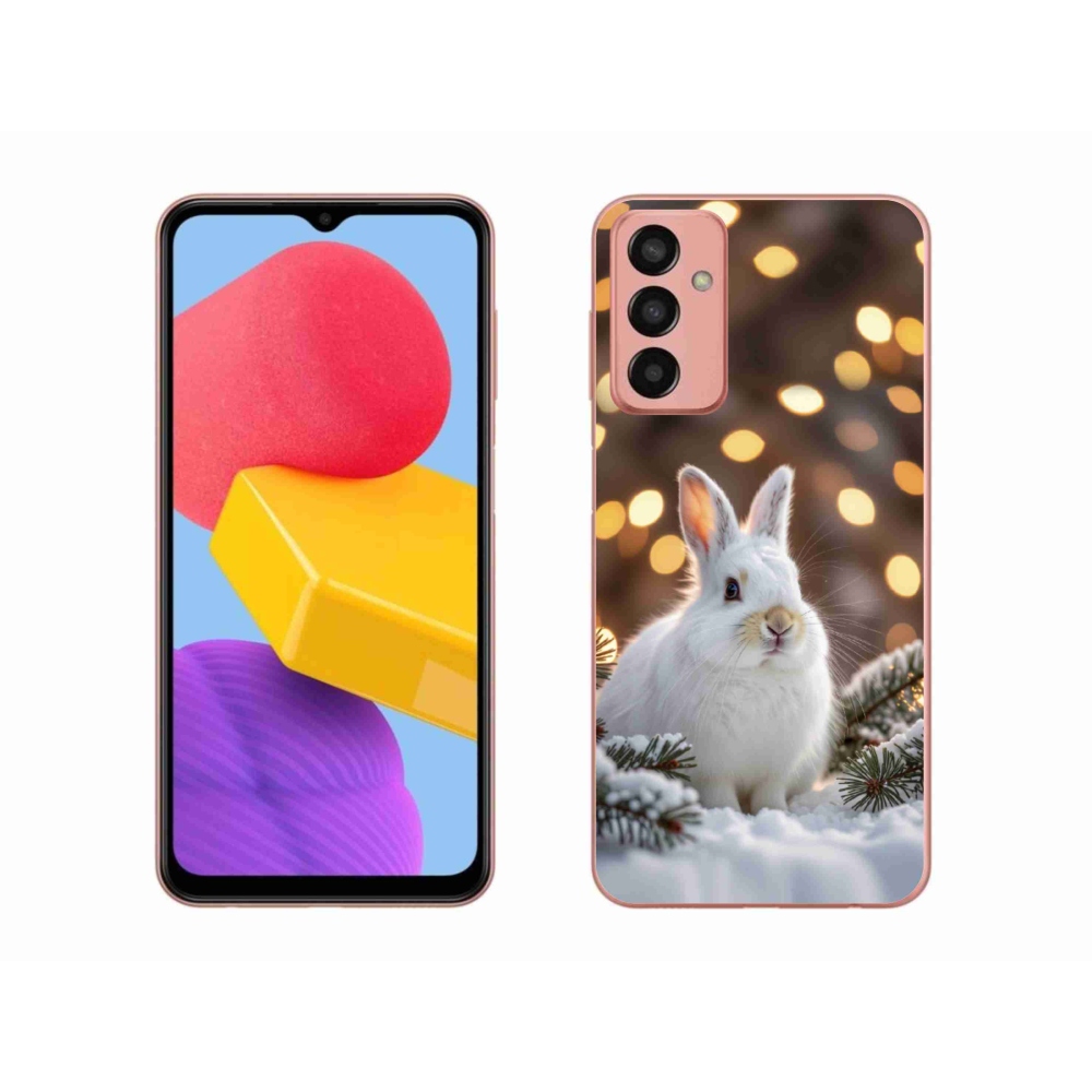 Gelový kryt mmCase na Samsung Galaxy M13 - bílý zajíc
