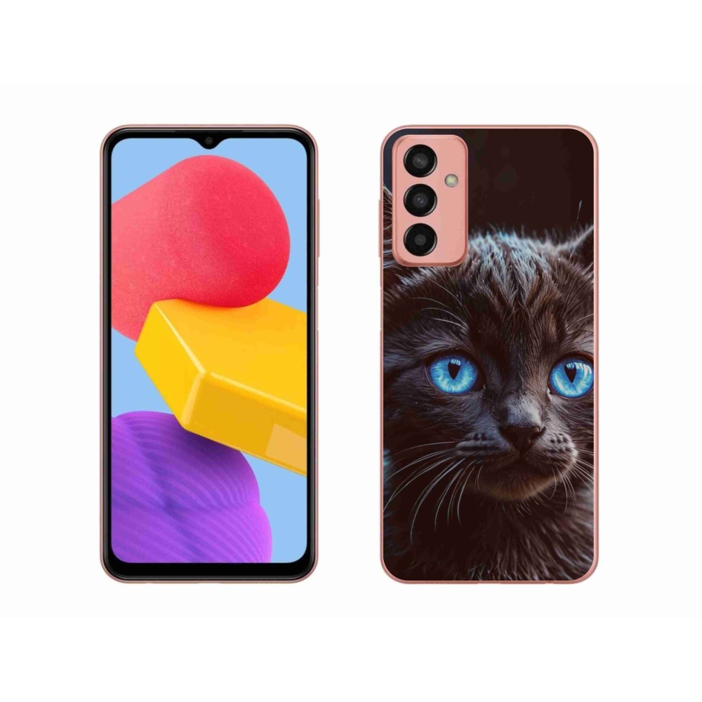 Gelový kryt mmCase na Samsung Galaxy M13 - černé kotě 2