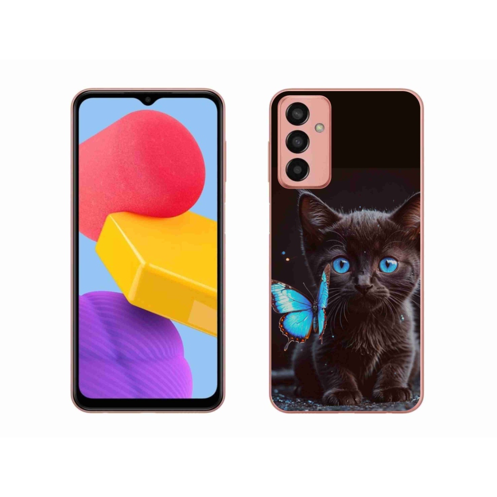 Gelový kryt mmCase na Samsung Galaxy M13 - černé kotě 3