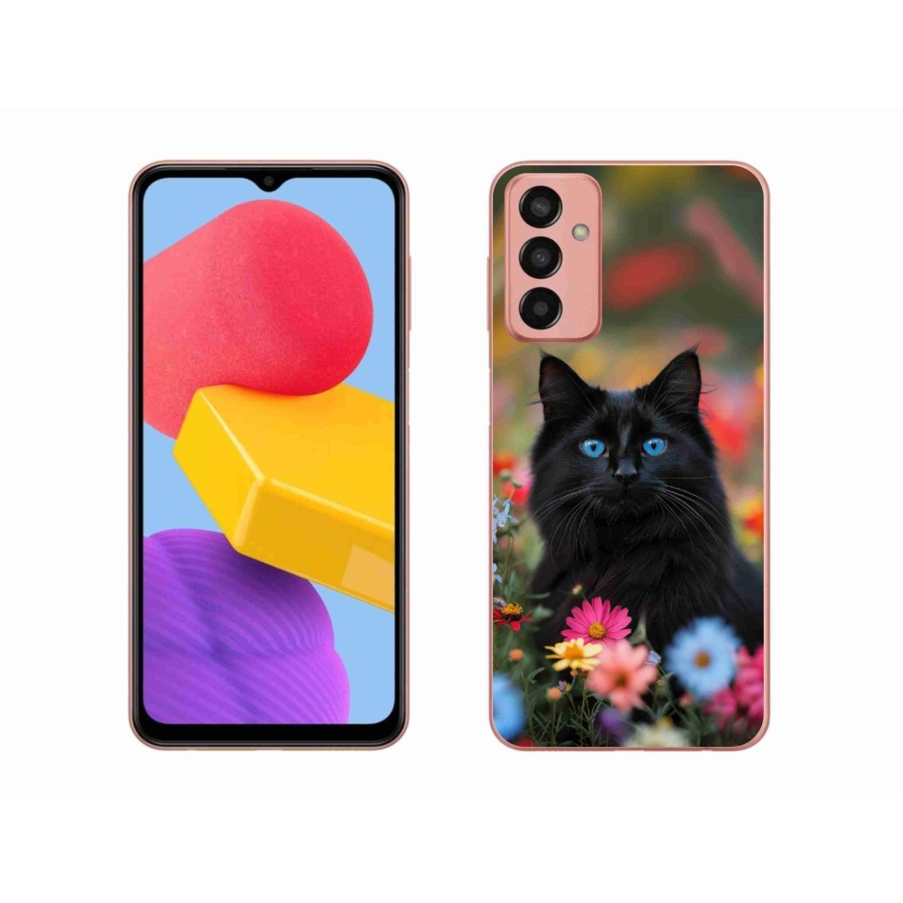 Gelový kryt mmCase na Samsung Galaxy M13 - černé kotě 4