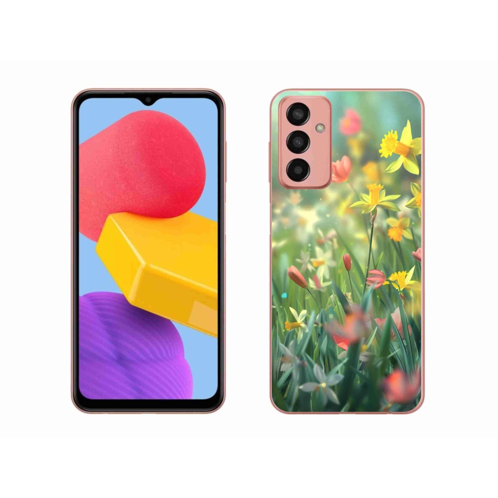 Gelový kryt mmCase na Samsung Galaxy M13 - jarní květy
