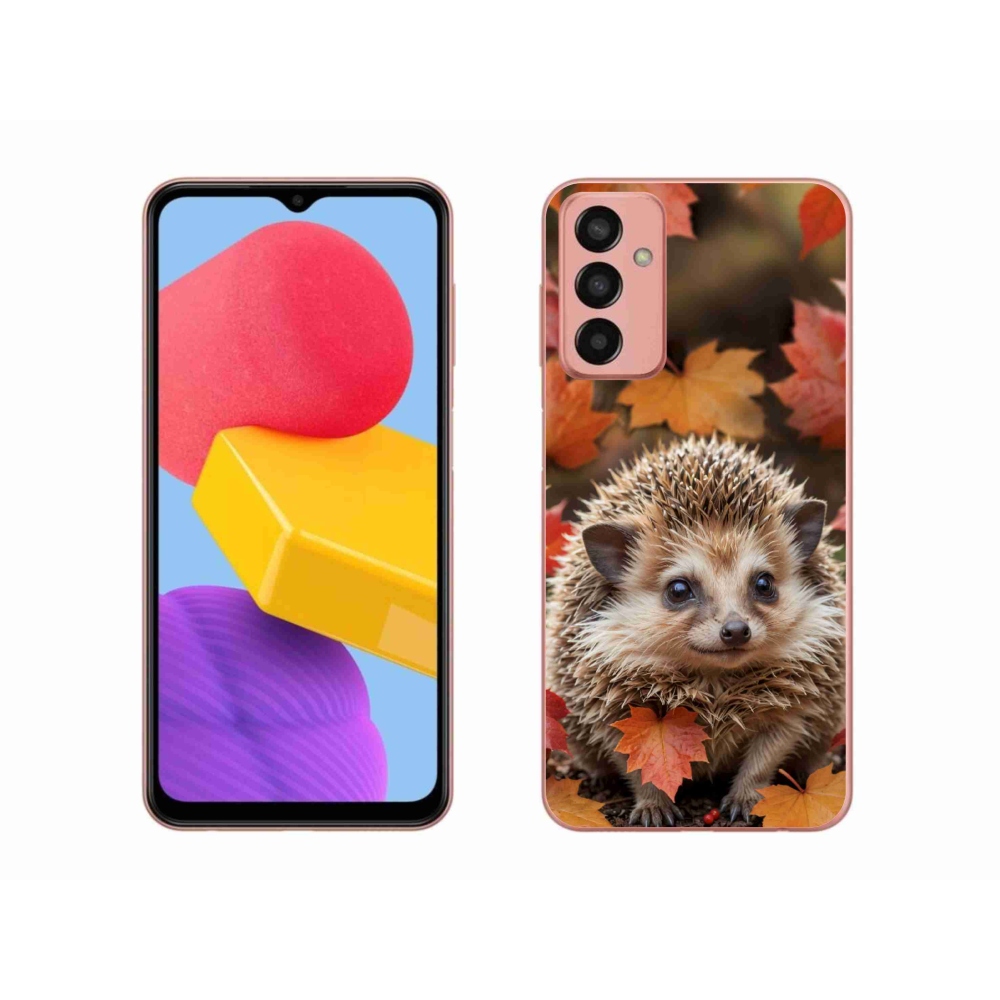 Gelový kryt mmCase na Samsung Galaxy M13 - ježek v listí
