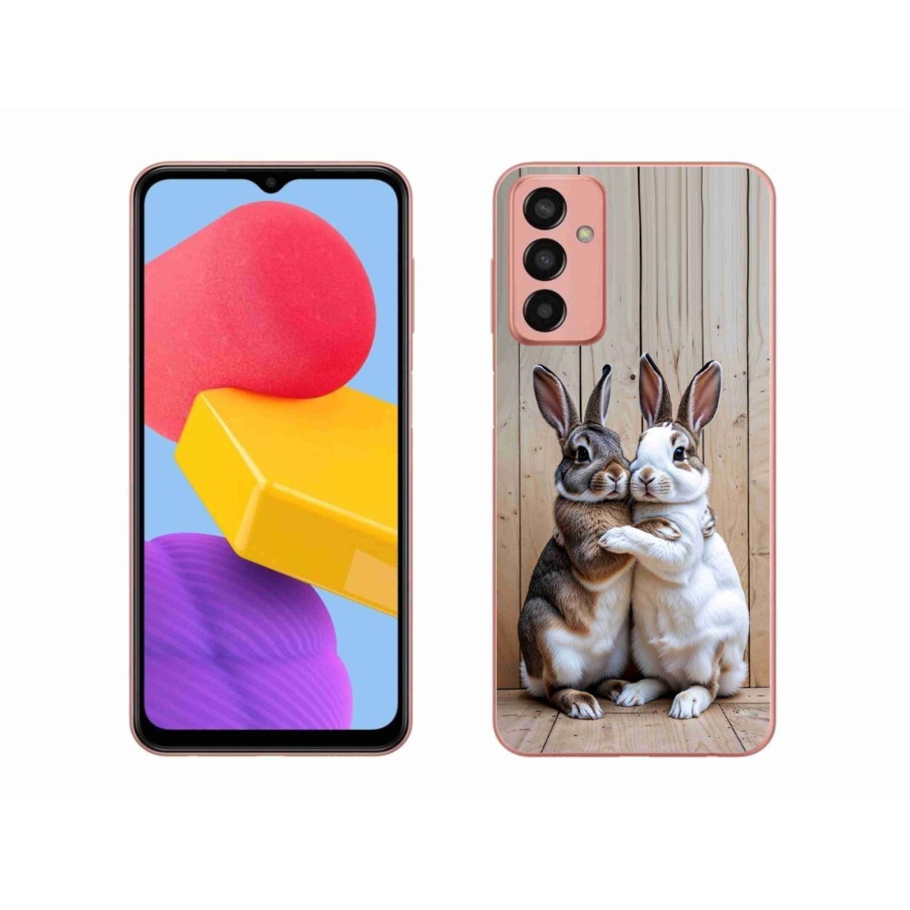 Gelový kryt mmCase na Samsung Galaxy M13 - králičí pár
