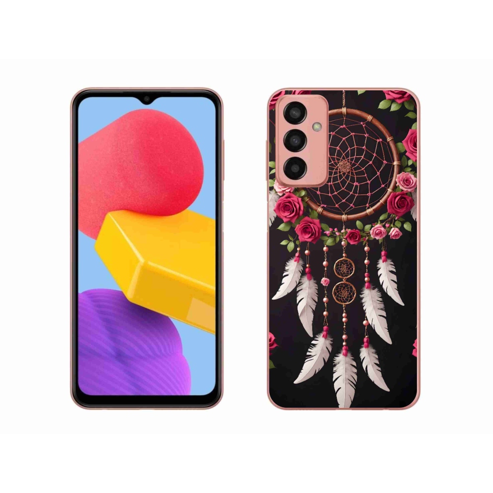 Gelový kryt mmCase na Samsung Galaxy M13 - lapač snů s růžemi