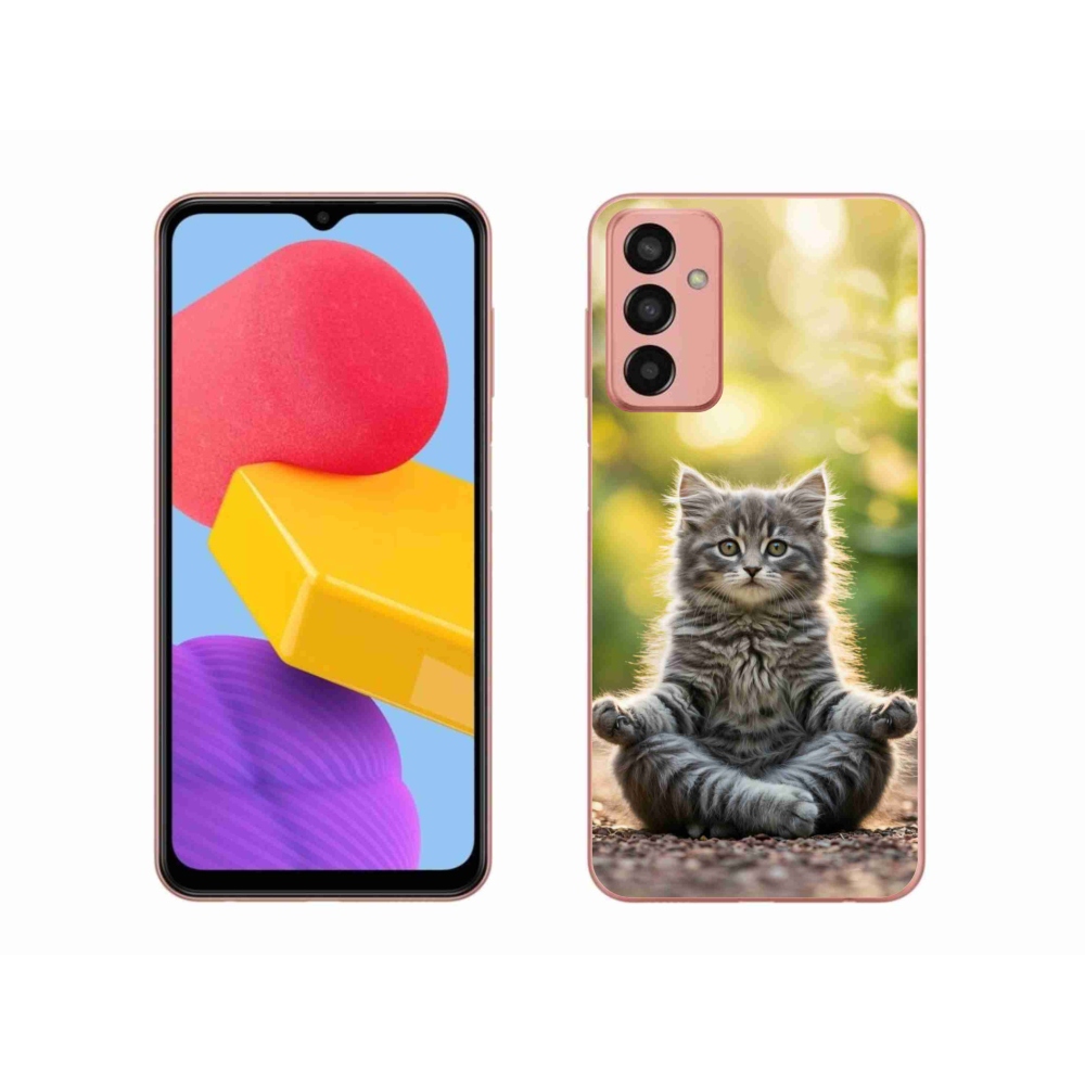 Gelový kryt mmCase na Samsung Galaxy M13 - meditující kotě