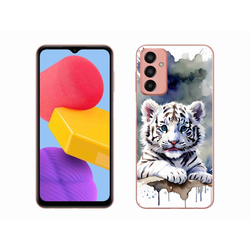 Gelový kryt mmCase na Samsung Galaxy M13 - mládě bílého tygra