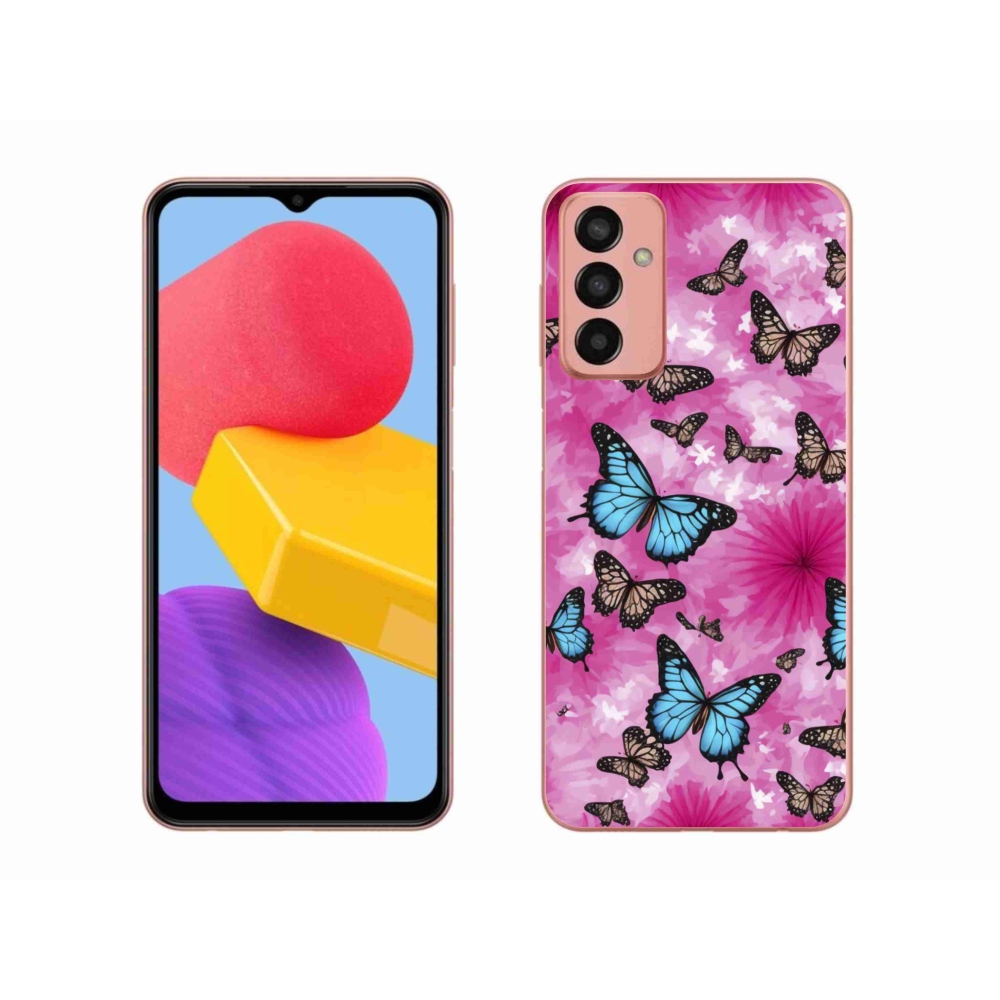 Gelový kryt mmCase na Samsung Galaxy M13 - motýlí zahrada