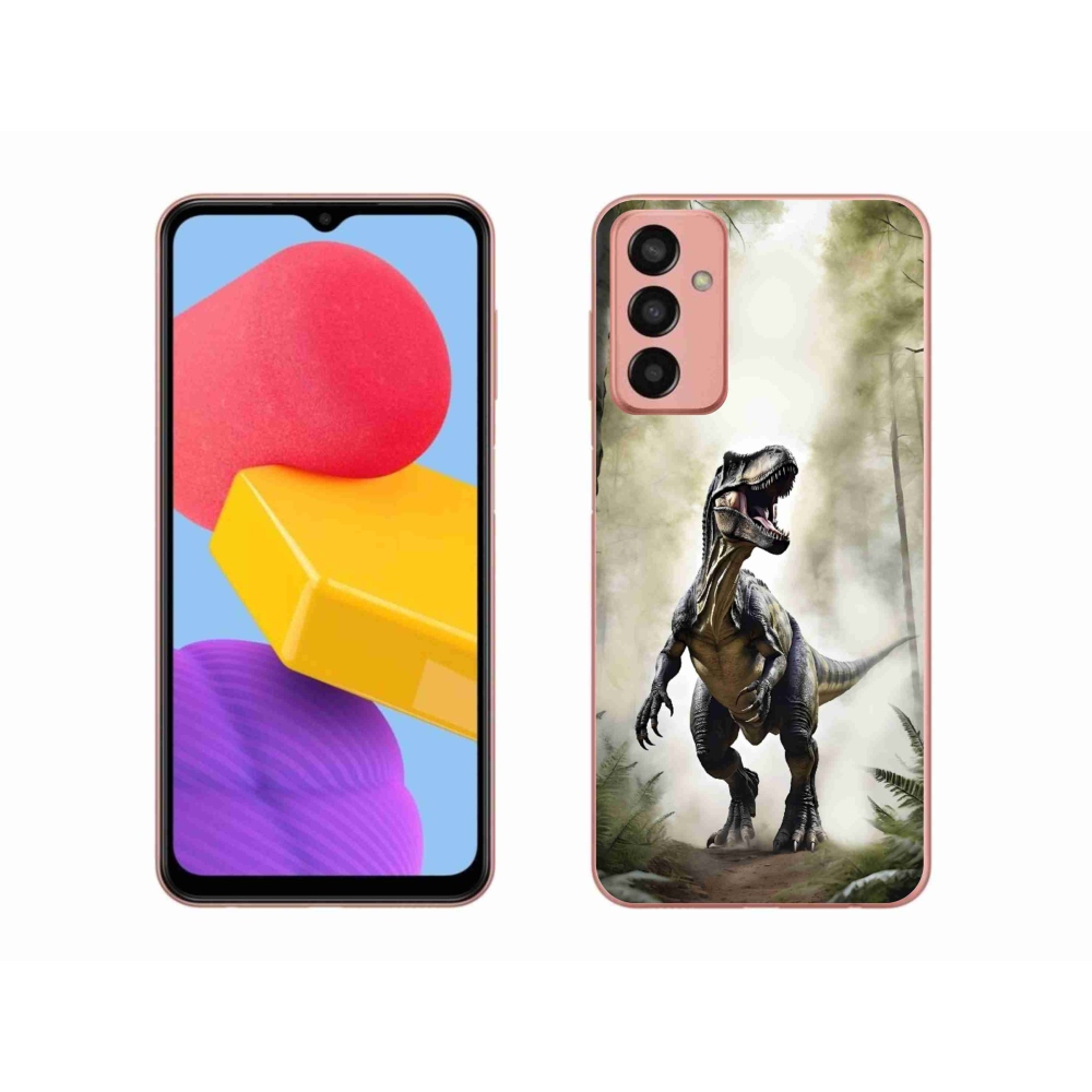 Gelový kryt mmCase na Samsung Galaxy M13 - naštvaný T-Rex
