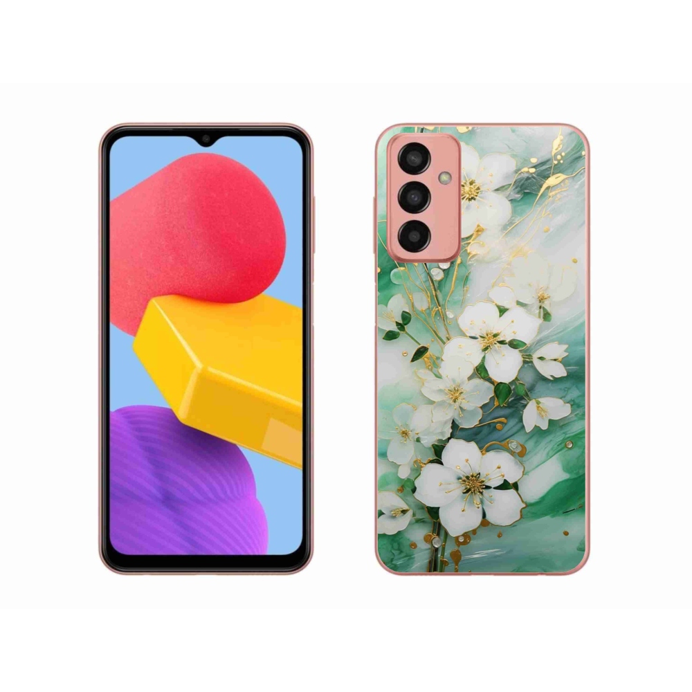 Gelový kryt mmCase na Samsung Galaxy M13 - něžné květy