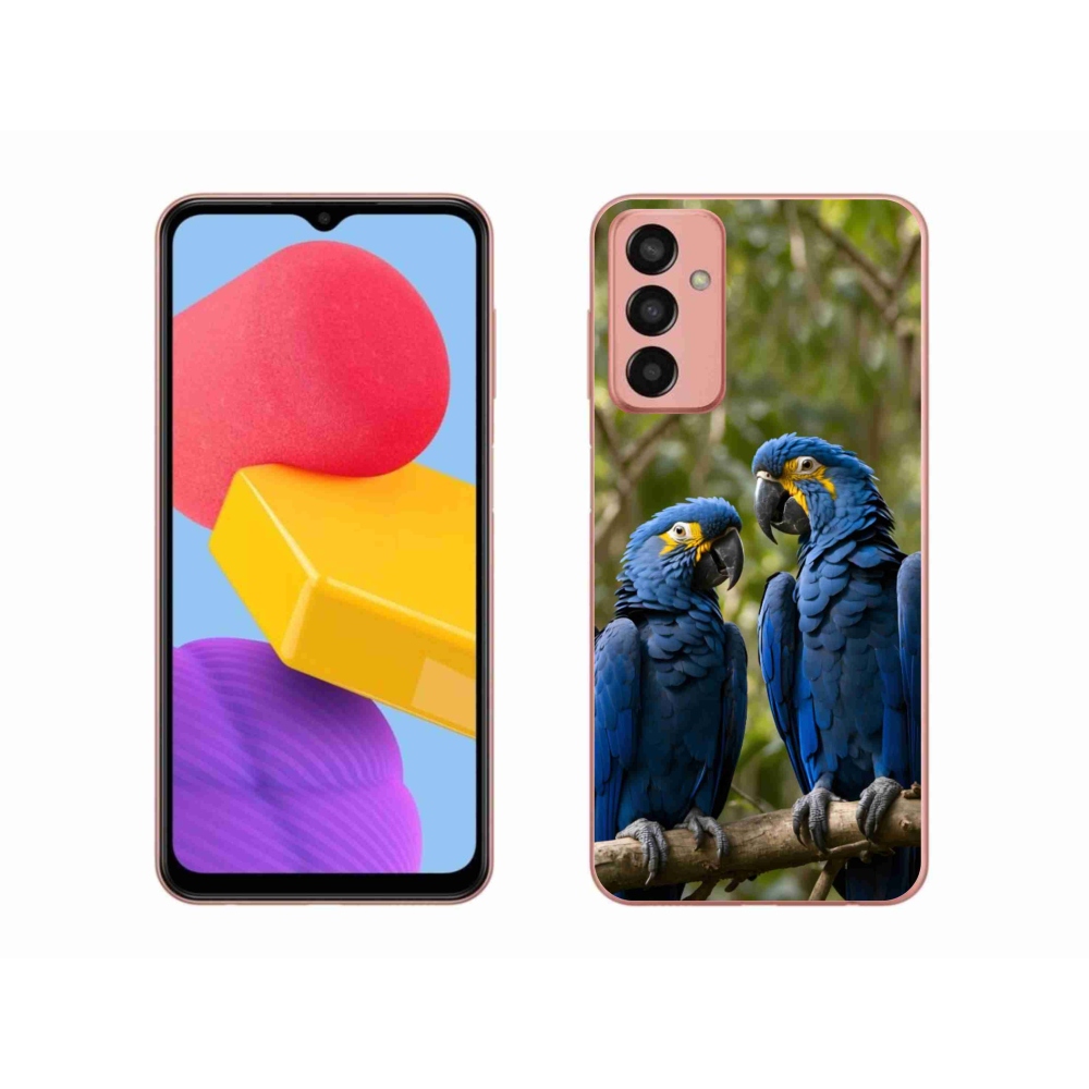 Gelový kryt mmCase na Samsung Galaxy M13 - papouščí duo