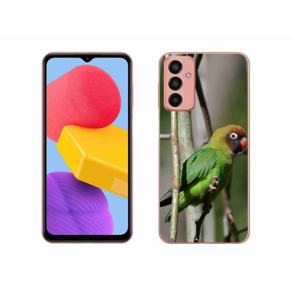 Gelový kryt mmCase na Samsung Galaxy M13 - papoušek agapornis