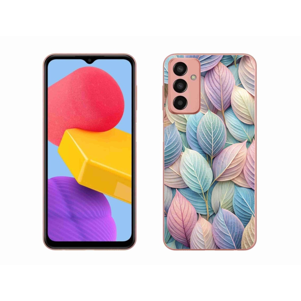 Gelový kryt mmCase na Samsung Galaxy M13 - pastelové listy