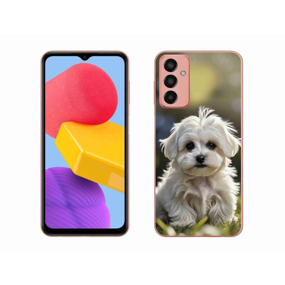 Gelový kryt mmCase na Samsung Galaxy M13 - roztomilý maltézský psík