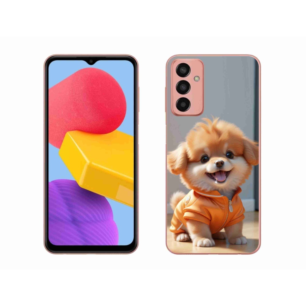 Gelový kryt mmCase na Samsung Galaxy M13 - roztomilý pomeranian v mikině