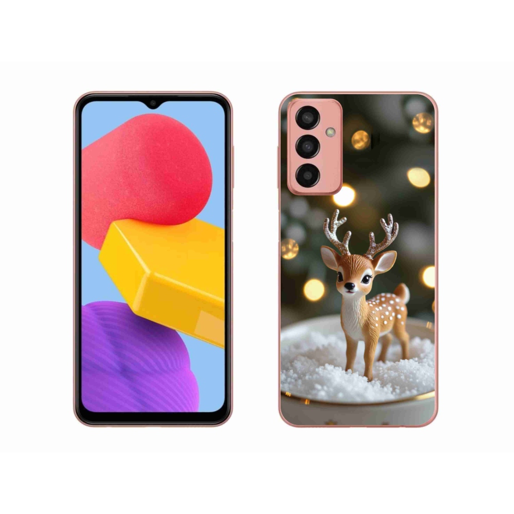Gelový kryt mmCase na Samsung Galaxy M13 - roztomilý vánoční jelen