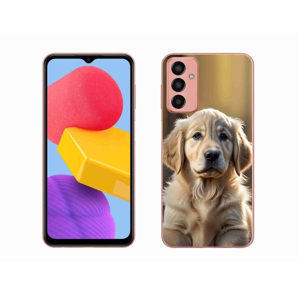 Gelový kryt mmCase na Samsung Galaxy M13 - roztomilý zlatý retrívr