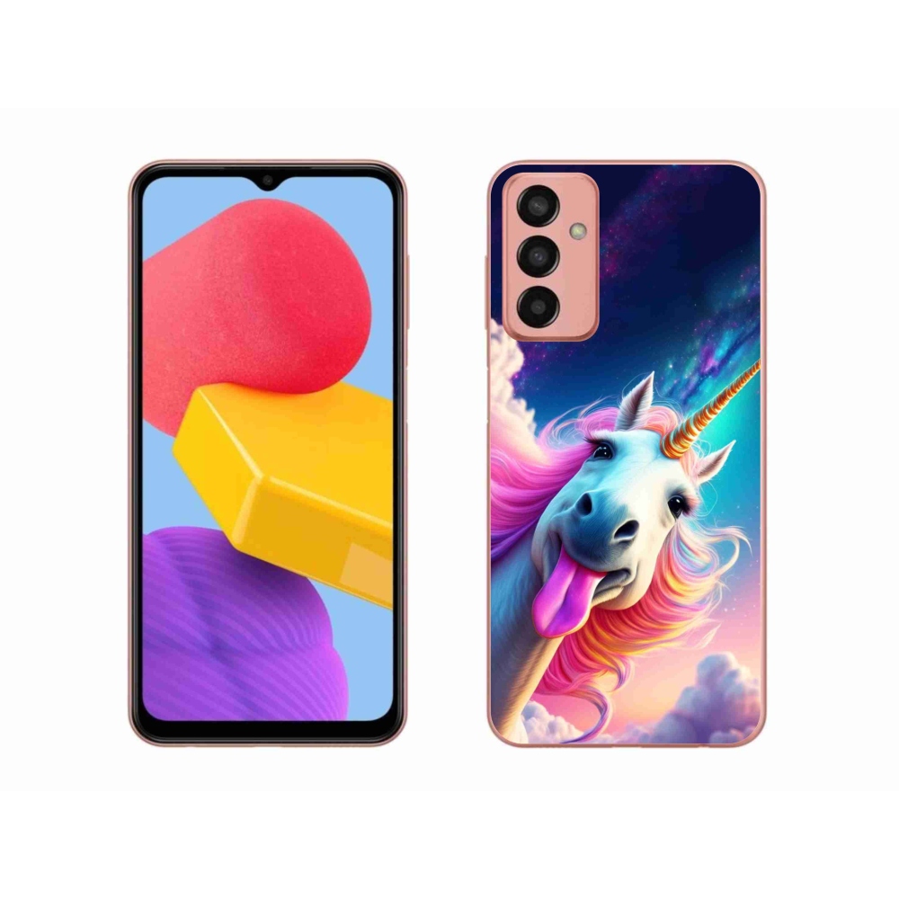 Gelový kryt mmCase na Samsung Galaxy M13 - šílený jednorožec