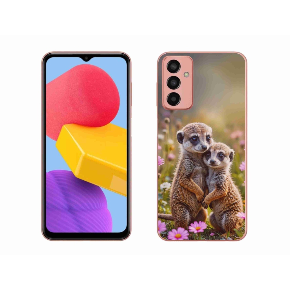Gelový kryt mmCase na Samsung Galaxy M13 - surikatí duo