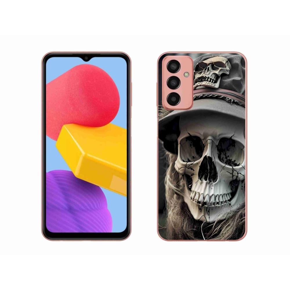 Gelový kryt mmCase na Samsung Galaxy M13 - temná lebka