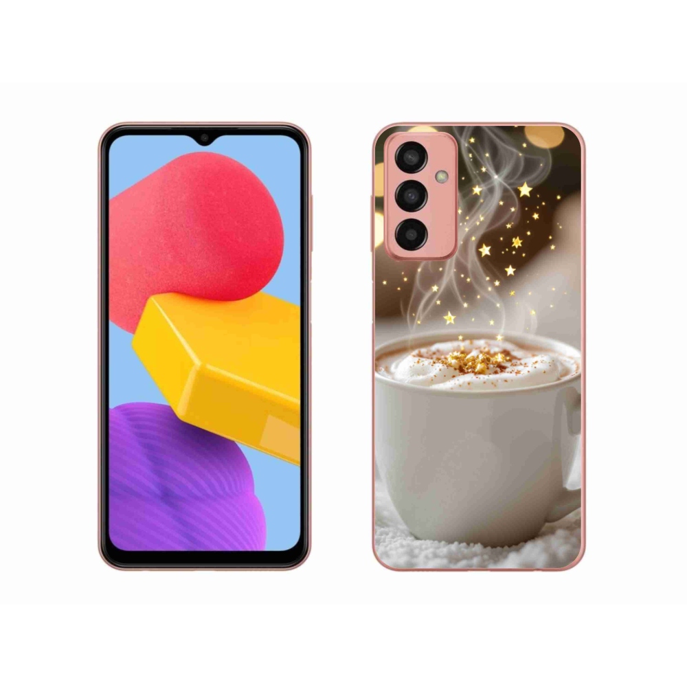 Gelový kryt mmCase na Samsung Galaxy M13 - vánoční horký nápoj