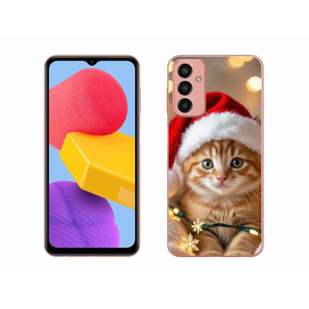 Gelový kryt mmCase na Samsung Galaxy M13 - vánoční kotě