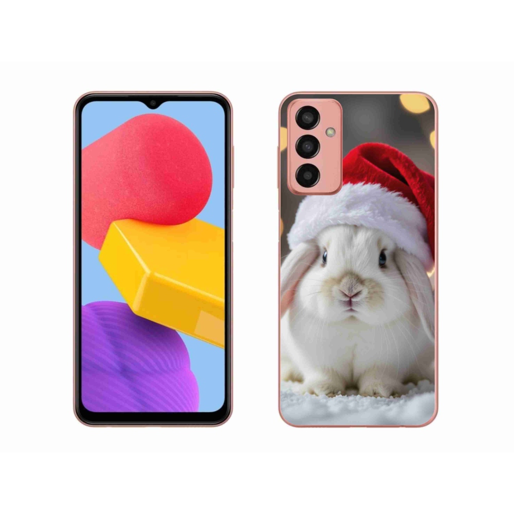 Gelový kryt mmCase na Samsung Galaxy M13 - vánoční králík