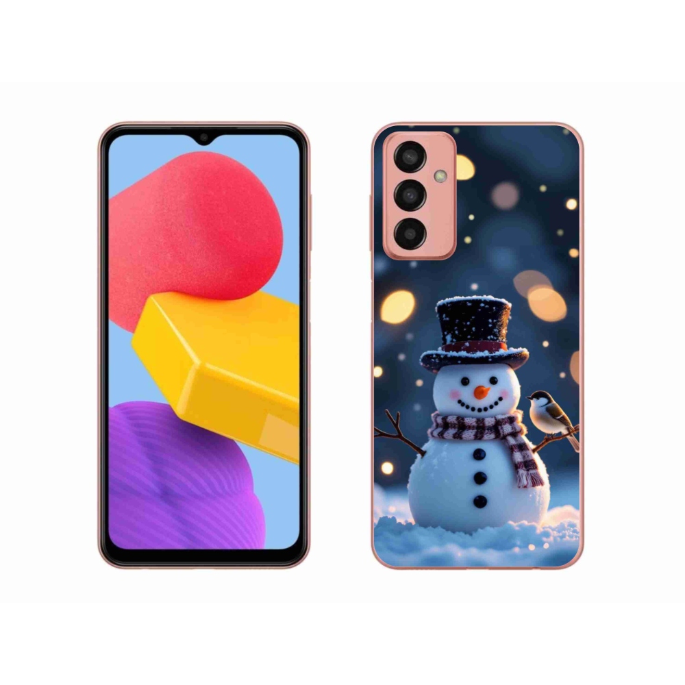 Gelový kryt mmCase na Samsung Galaxy M13 - vánoční sněhulák