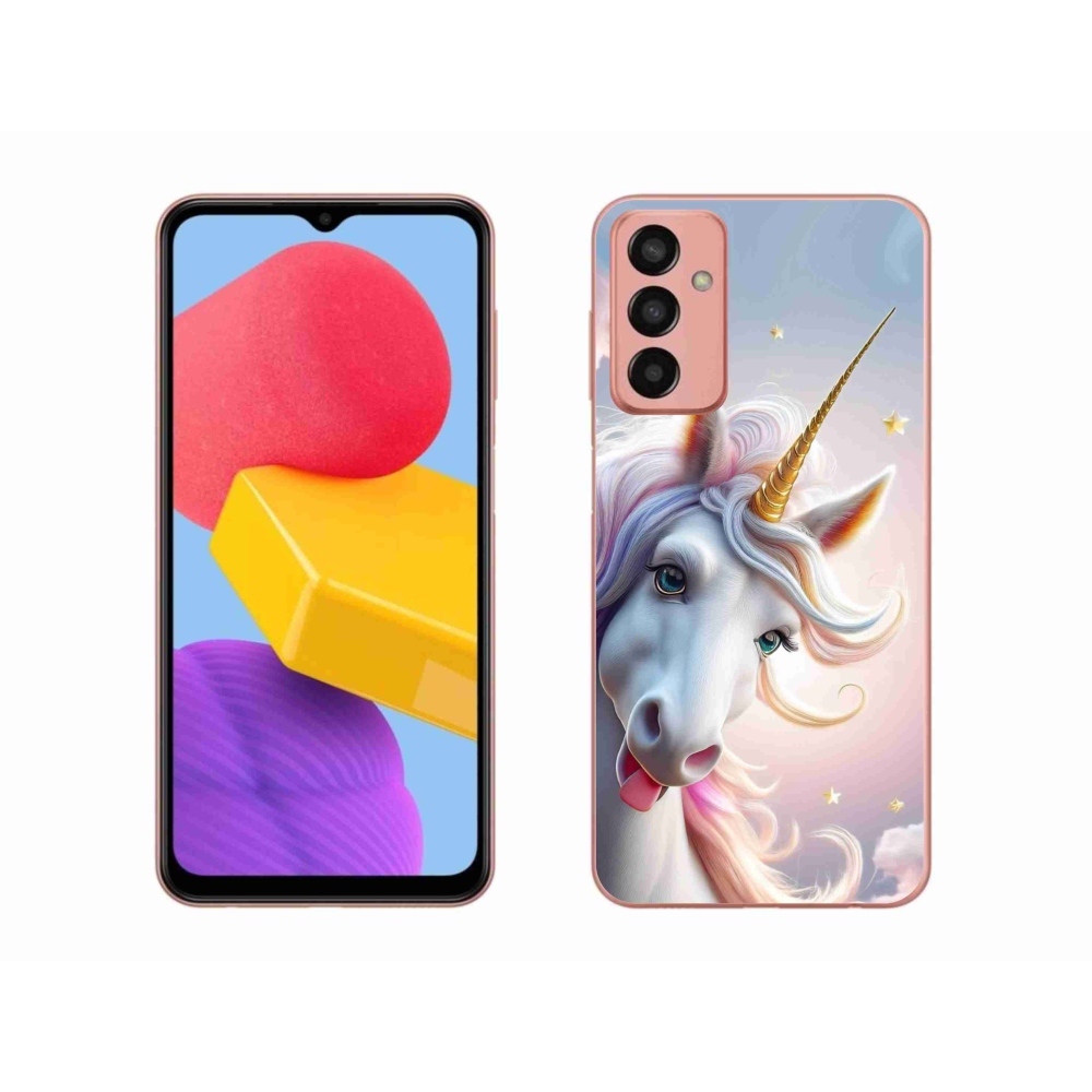Gelový kryt mmCase na Samsung Galaxy M13 - veselý jednorožec