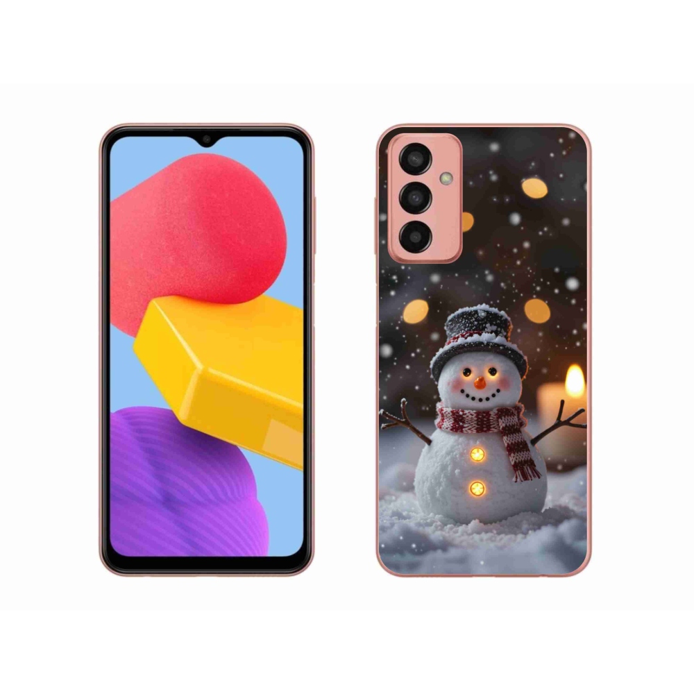 Gelový kryt mmCase na Samsung Galaxy M13 - veselý sněhulák