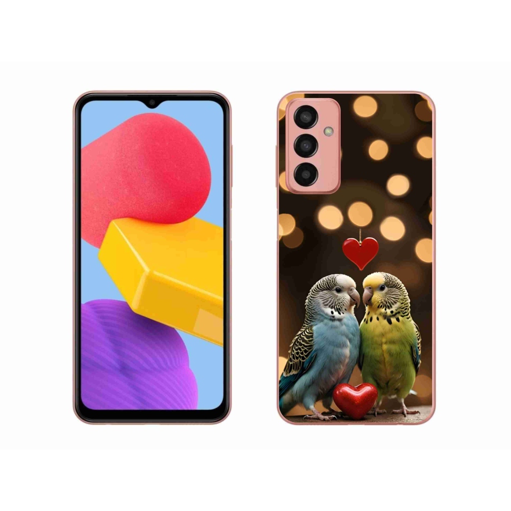 Gelový kryt mmCase na Samsung Galaxy M13 - zamilovaní papoušci