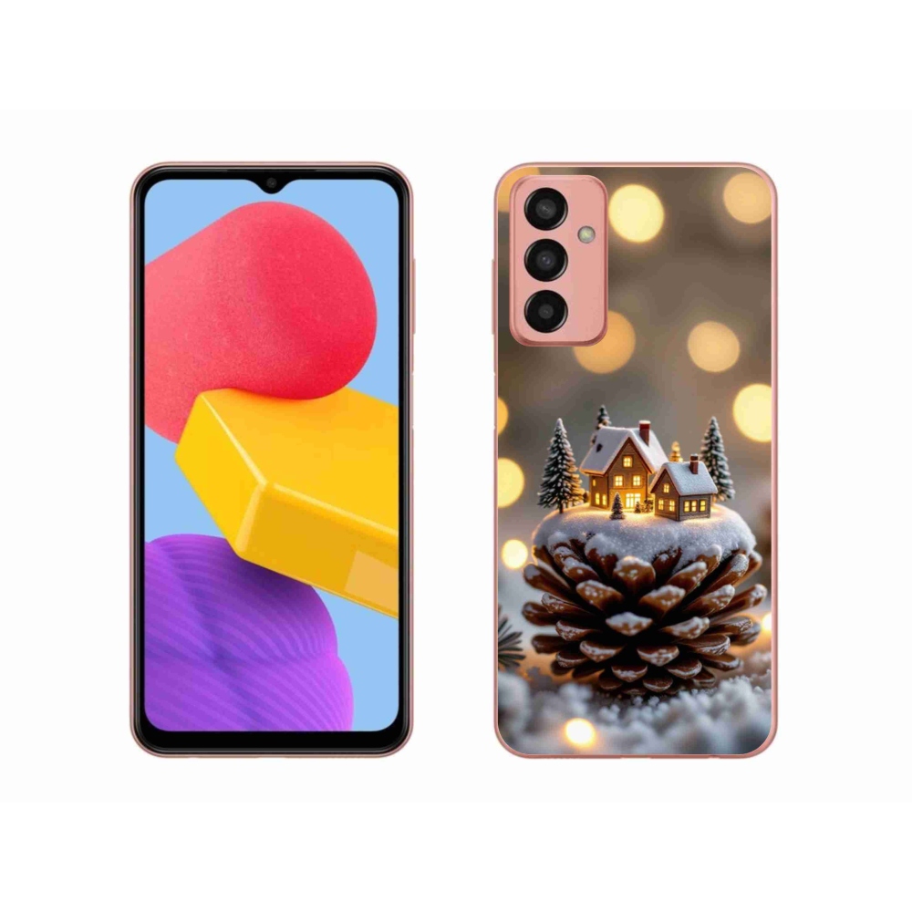 Gelový kryt mmCase na Samsung Galaxy M13 - zimní vesnička