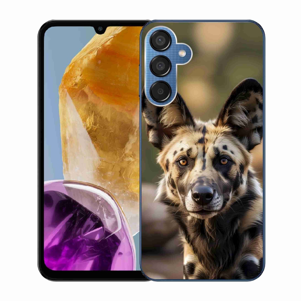 Gelový kryt mmCase na Samsung Galaxy M15 5G - africký divoký pes