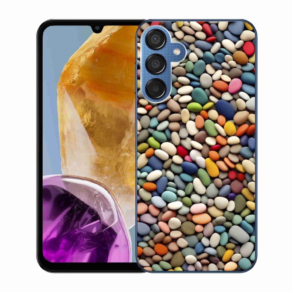 Gelový kryt mmCase na Samsung Galaxy M15 5G - barevné kamínky 2